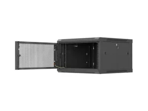 LANBERG NÁSTĚNNÁ INSTALAČNÍ SKŘÍŇ 19" 6U 600X600 ČERNÉ PERFOROVANÉ DVEŘE (PLOCHÉ BALENÍ) - obrázek 9