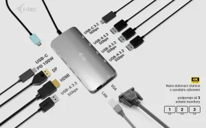 I-TEC USB-C Metal Nano dokovací stanice 3 displeje - obrázek 8