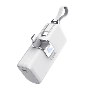 TRUST PACTO 5000 PD POCKET POWERBANK WHT