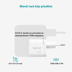 Epico Micro AVS GaN 70W dynamický adaptér EA70b - obrázek 4