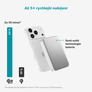 Epico Qi2 25W 10000mAh Mag+ powerbanka EM75 - stříbrná - obrázek 4