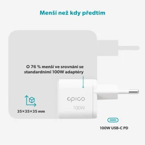 Epico Micro AVS GaN 100W dynamický adaptér EA100b - obrázek 4