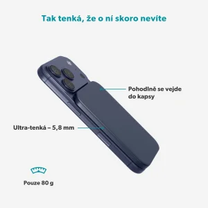 Epico Slim 3000mAh Mag+ powerbanka EM31b - modrá - obrázek 4
