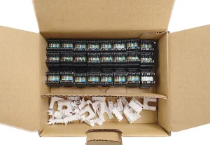 MULTIPACK 24 ks - rychlozařezávací keystone Solarix CAT6 UTP SXKJ-6-UTP-BK-NA Comp. Level a 4PPoE - obrázek 5