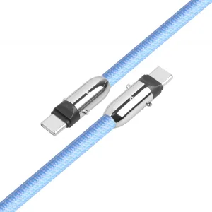TB USB-C 2v1 kabel, 1m, modrý - obrázek 2