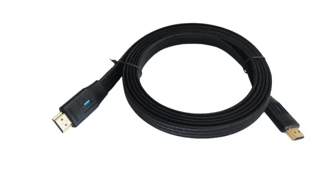 TB HDMI kabel 2v1 flat, černý, 2m