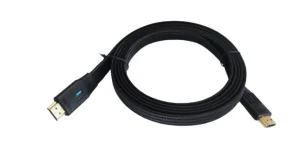 TB HDMI kabel 2v1 flat, černý, 3m