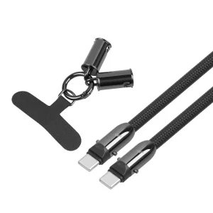 TB USB-C 2v1 kabel, 1.2m, černý - obrázek 3