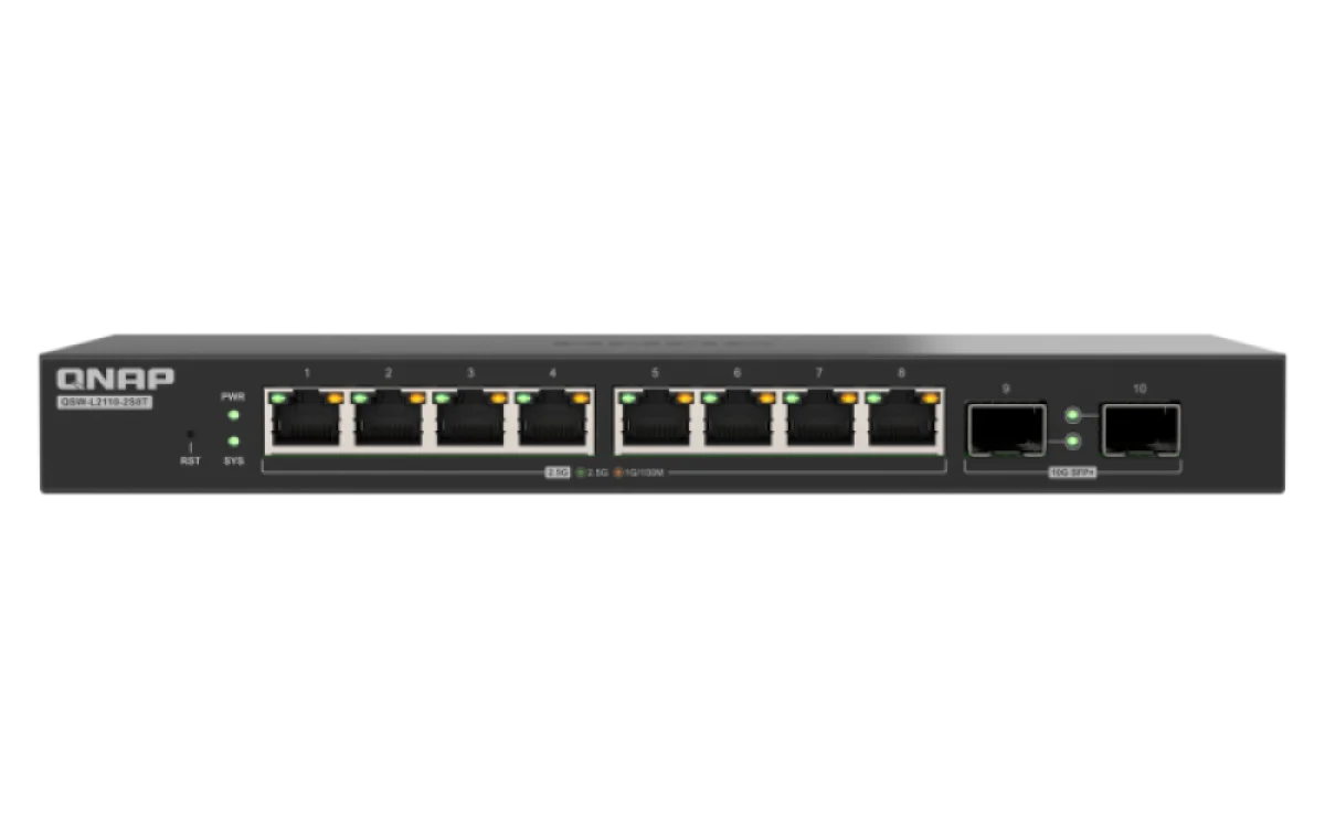 QNAP QSW-L2110-2S8T Switch 8x 2,5GbE + 2x 10G