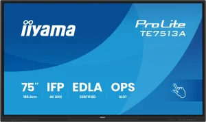 75" iiyama TE7513A-B2AG:IPS,4K,40P,EDLA
