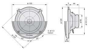 Pioneer TS-G1310F 37 cm jednopásmové reproduktory - obrázek 5