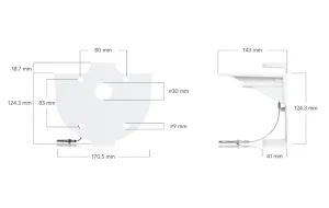 UniFi Enterprise AI Multi Sensor montážní rameno 4 kamer, bílé - obrázek 12