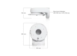 UniFi Enterprise AI Multi Sensor montážní rameno 4 kamer, bílé - obrázek 9