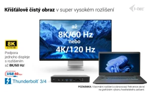 i-tec Thunderbolt 5 dokovací stanice, 140W PD - obrázek 13