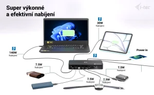 i-tec Thunderbolt 5 dokovací stanice, 140W PD - obrázek 5