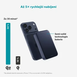 Epico Qi2 25W 10000mAh Mag+ powerbanka EM75 -  modrá - obrázek 4
