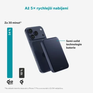 Epico Qi2 25W 5000mAh Mag+ powerbanka EM55 - modrá - obrázek 4