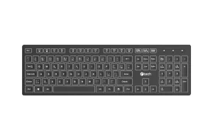 Klávesnice C-TECH KB-201-BL, nízkoprofilová,