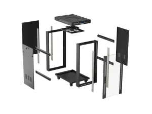LANBERG 19" VOLNĚ STOJÍCÍ RACKOVÁ SKŘÍŇ 42U/600X800 (FLAT PACK) S PROSKLENÝMI DVEŘMI LCD ČERNÁ - obrázek 11