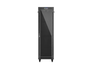 LANBERG 19" VOLNĚ STOJÍCÍ RACKOVÁ SKŘÍŇ 42U/600X800 (FLAT PACK) S PROSKLENÝMI DVEŘMI LCD ČERNÁ - obrázek 12