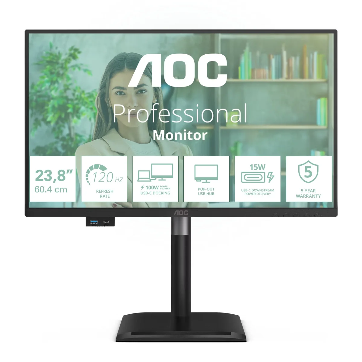 AOC 24P4CV Monitor 23,8" IPS FHD 120Hz