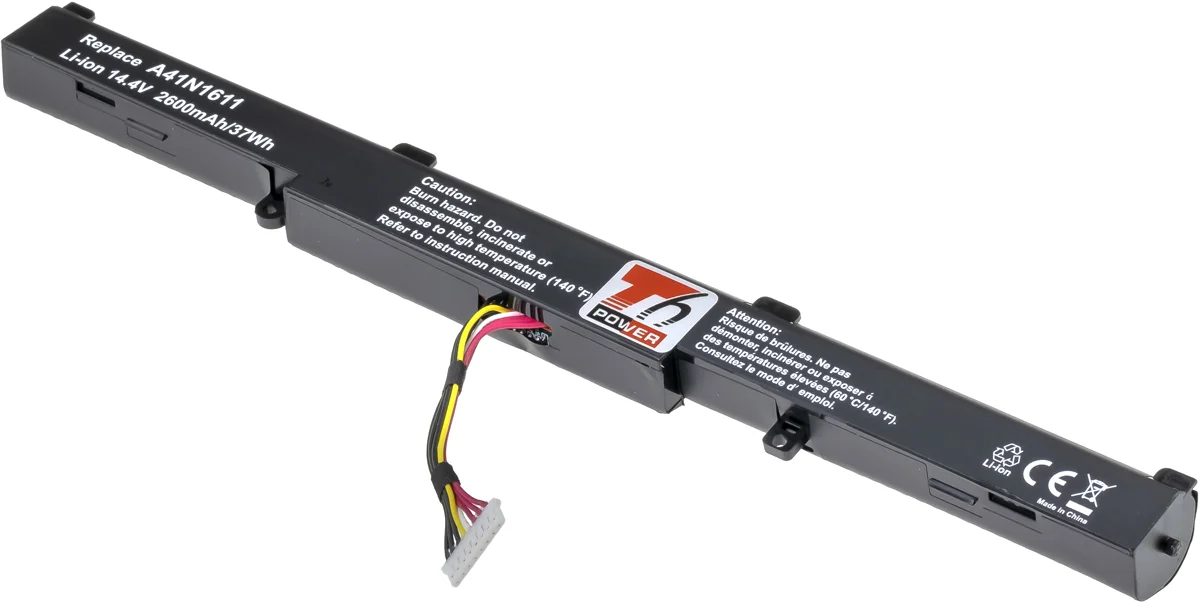 Baterie T6 Power pro Asus GL752, N552, N752, FX553, G553, GL553, 2600mAh, 37Wh, 4cell, Li-ion
