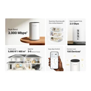 MERCUSYS Halo E85X AX3000 Mesh Wi-Fi 6 sada 2ks - obrázek 7