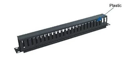 Vyvaz.panel 19" 1U jednostran.plast.lišta průchozí