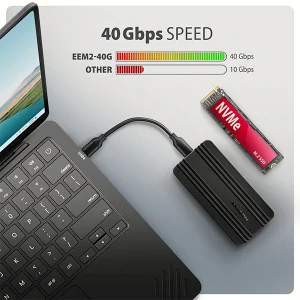 AXAGON EEM2-40G, USB-C 40Gbps externí box pro M.2 NVMe SSD, zesílený hliník - obrázek 5