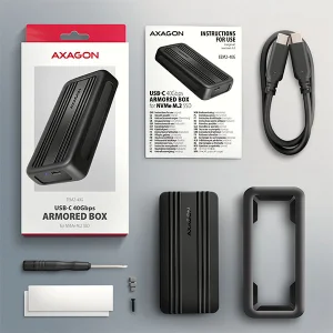 AXAGON EEM2-40G, USB-C 40Gbps externí box pro M.2 NVMe SSD, zesílený hliník - obrázek 8