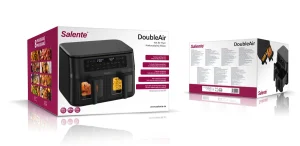Salente DoubleAir, duální horkovzdušná fritéza, 11 l, černá - obrázek 5