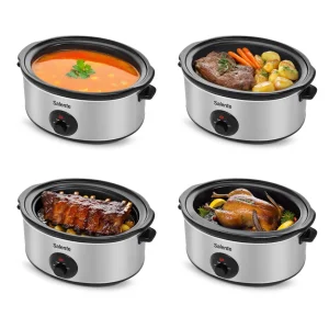 Salente HotPot, pomalý hrnec, 6,5 l, manuální ovládání, nerez - obrázek 2