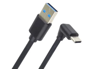 PremiumCord USB C-USB A, zahnutý, černý, 1m - obrázek 2