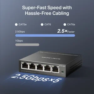 MERCUSYS MS105GS-M2 5x 2.5G stolní switch - obrázek 4