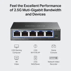 MERCUSYS MS105GS-M2 5x 2.5G stolní switch - obrázek 5