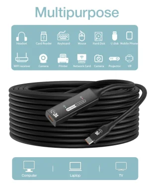 PremiumCord USB-C repeater + kabel USB-C, 5m - obrázek 3