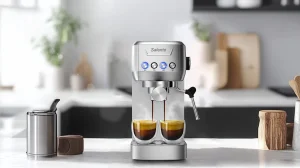 Salente Coffio, pákový kávovar, nerez - obrázek 2