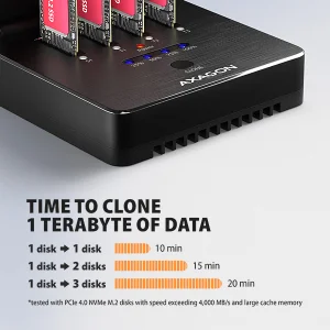 AXAGON ADSA-M2C44, USB4 dokovací stanice pro 4× M.2 NVMe SSD s funkcí klonování - obrázek 14