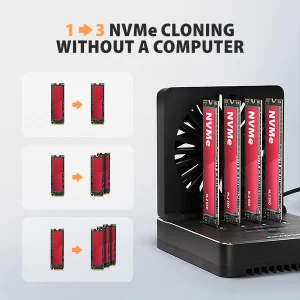 AXAGON ADSA-M2C44, USB4 dokovací stanice pro 4× M.2 NVMe SSD s funkcí klonování - obrázek 15
