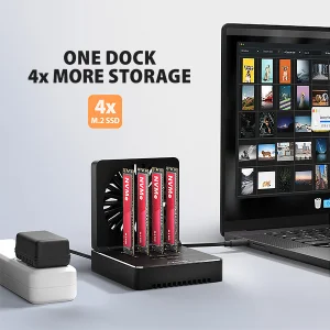 AXAGON ADSA-M2C44, USB4 dokovací stanice pro 4× M.2 NVMe SSD s funkcí klonování - obrázek 10
