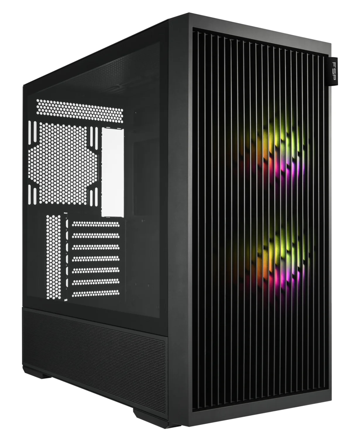 FSP M330-BA/Midi Tower/Transpar./Černá