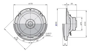 Pioneer TS-G1710F 17 cm jednopásmové reproduktory - obrázek 2