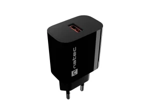 Universální nabíječka Natec RIBERA 18W, 1X USB-A,černá