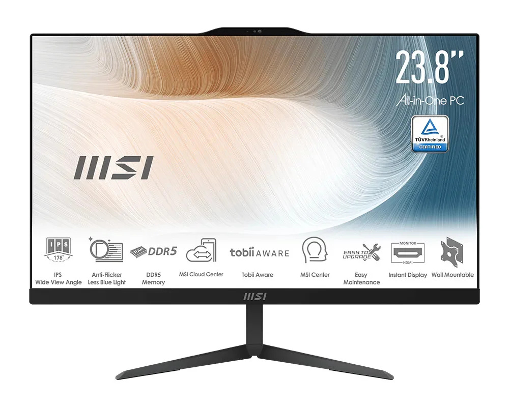 MSI Modern/AM242 1M-2296EU/23,8"/FHD/5-120U/16GB/512GB/Intel int/W11H/Černá/3R