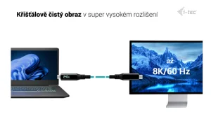 i-tec Thunderbolt 4/USB4 Class Pro Cable 240W s LCD (40Gbps, 150cm) - obrázek 7
