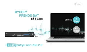 i-tec USB-C/USB-A Dongle SD/microSD card reader + 2x USB port (1x USB-A, 1x USB-C) - obrázek 3
