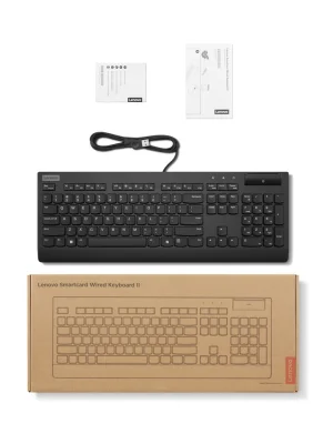 Lenovo Smartcard Wired Keyboard II AI- US Euro/Drátové USB-A/US/Černá - obrázek 5