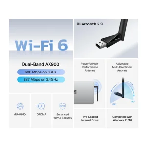 Mercusys MA60XHB AX900 Highgain WiFi6 BT USB adapt - obrázek 7