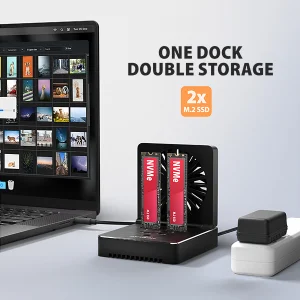 AXAGON ADSA-M2C22, USB-C 20Gbps dokovací stanice pro 2× M.2 NVMe/SATA SSD s funkcí klonování - obrázek 13