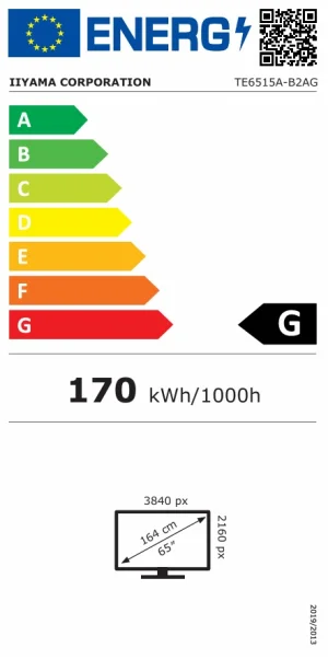 65" iiyama TE6515A-B2AG:VA,4K,EDLA,NFC - obrázek 2